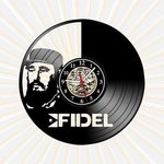 Ficha técnica e caractérísticas do produto Relógio de Parede Fidel Castro Vinil LP Decoração Retrô Vintage