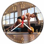Ficha técnica e caractérísticas do produto Relógio de Parede Fitness Academias Pilates Musculação