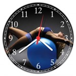 Ficha técnica e caractérísticas do produto Relógio de Parede Fitness Pilates Educação Física Decorações Interiores - Vital Quadros