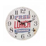Relógio de Parede Free Lunch Tomorrow 34cm - Hauskraft