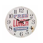 Ficha técnica e caractérísticas do produto Relógio de Parede Free Lunch Tomorrow 34cm