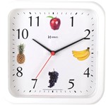 Ficha técnica e caractérísticas do produto Relógio de Parede Frutas Cozinha Churrasqueira Área Gourmet 23 Cm - Ref - 660049 - Branco - Herweg