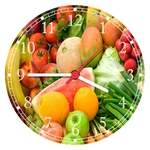 Ficha técnica e caractérísticas do produto Relógio De Parede Frutas Cozinhas Decorar Interiores