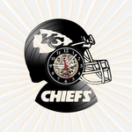 Ficha técnica e caractérísticas do produto Relógio de Parede Futebol Americano Kansas City Chief Vinil LP