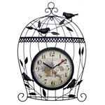 Relógio de Parede Gaiola Vintage Retro para Decoracao de Casa e Jardim (XIN-3-PRETO) - Braslu