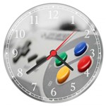 Relógio de Parede Games Jogos Controle Super Nintendo Geek - Vital Quadros