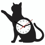 Ficha técnica e caractérísticas do produto Relógio de Parede Gato