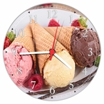 Ficha técnica e caractérísticas do produto Relógio De Parede Gourmet Sorvetes Sorveterias Decorações