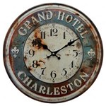 Ficha técnica e caractérísticas do produto Relógio de Parede Grand Hotel Charleston em Metal 40cm - The Home