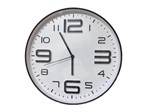 Ficha técnica e caractérísticas do produto Relógio de Parede Grande com Fundo Branco 35 X 35 Cm - Ajato Store
