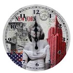 Relogio de Parede Grande New York Vintage Retro Decoracao Casa