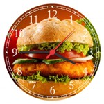 Ficha técnica e caractérísticas do produto Relógio de Parede Hambúrguer Lanches Restaurantes Decorações - Vital Quadros