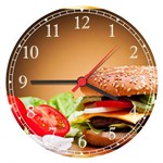 Ficha técnica e caractérísticas do produto Relógio de Parede Hambúrguer Lanches Restaurantes Decorar - Vital Quadros