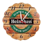 Ficha técnica e caractérísticas do produto Relógio de parede Heineke Bar lazer bebida