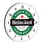 Ficha técnica e caractérísticas do produto Relógio de Parede Heineken 10 RT69 BW Quadros Preto
