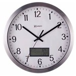 Ficha técnica e caractérísticas do produto Relógio de Parede Herweg 6721 Analógico Alumínio Prata