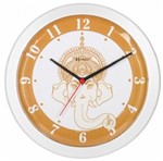 Ficha técnica e caractérísticas do produto Relógio de Parede Herweg Branco Ganesha 26CM 660017-021