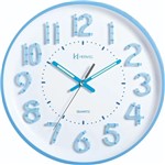 Ficha técnica e caractérísticas do produto Relógio de Parede Herweg Brilha no Escuro 6677-014 Azul
