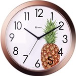 Ficha técnica e caractérísticas do produto Relógio de Parede Herweg Decorativo Abacaxi Rosé 660048-309