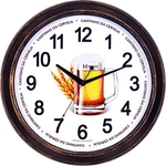 Ficha técnica e caractérísticas do produto Relógio de Parede Herweg Decorativo Cerveja Ouro Envelhecido 660079 245