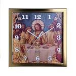 Ficha técnica e caractérísticas do produto Relógio De Parede Herweg Santa Ceia Dourado 660037-029