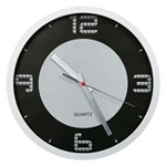 Ficha técnica e caractérísticas do produto Relógio de Parede Inova Branco com Borda Prata D156079 - 25,8cm