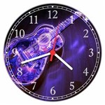 Ficha técnica e caractérísticas do produto Relógio de Parede Instrumentos Violão Decorar