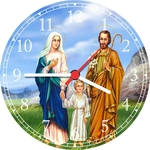 Ficha técnica e caractérísticas do produto Relógio De Parede Jesus A Sagrada Família Religiosidade