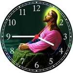 Ficha técnica e caractérísticas do produto Relógio de Parede Jesus Cristo Religiosidade Católico