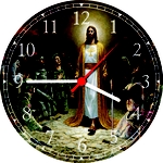 Ficha técnica e caractérísticas do produto Relógio De Parede Jesus Cristo Religiosidade Decorar