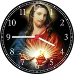Ficha técnica e caractérísticas do produto Relógio De Parede Jesus Sagrado Coração Família