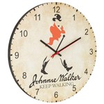 Ficha técnica e caractérísticas do produto Relógio de Parede Johnnie Walker Bege - Bw Quadros