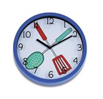 Ficha técnica e caractérísticas do produto Relógio de Parede Kitchen I 25cm Azul Ricaelle EG6910A-HF70