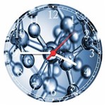 Ficha técnica e caractérísticas do produto Relógio de Parede Laboratório Ciências Moléculas