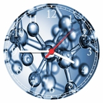 Ficha técnica e caractérísticas do produto Relógio De Parede Laboratório Ciências Moléculas