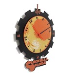 Ficha técnica e caractérísticas do produto Relógio de Parede Laranja Clock - Geek10