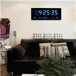 Relógio de Parede Led Digital Academia Quarto Sala Azul 36cm - Mr Vendas