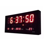 Ficha técnica e caractérísticas do produto Relógio de Parede Led Digital Grande Termômetro 46cmx22cm