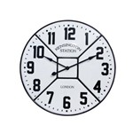 Ficha técnica e caractérísticas do produto Relógio de Parede Leon Branco Esmaltado Ø92cm