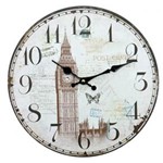 Ficha técnica e caractérísticas do produto Relógio de Parede London em MDF 34cm - The Home