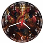 Ficha técnica e caractérísticas do produto Relógio de Parede Lord Ganesha Deuses Hindu Templos