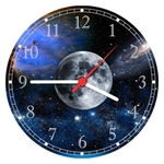 Ficha técnica e caractérísticas do produto Relógio De Parede Lua Moon Astronomia Espaço Sideral Decoração
