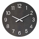 Relógio de Parede Lux de Madeira Preta Ø60cm