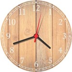 Ficha técnica e caractérísticas do produto Relógio de Parede Madeira Rústico Decorações Interiores