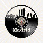 Ficha técnica e caractérísticas do produto Relógio de Parede Madrid Espanha Cidades Disco Vinil LP Retrô