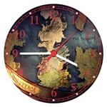 Ficha técnica e caractérísticas do produto Relógio de Parede Mapa Game Of Thrones Séries Filmes