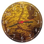 Ficha técnica e caractérísticas do produto Relógio de Parede Mapa Mundo Senhor dos Anéis Middle Earth
