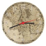 Ficha técnica e caractérísticas do produto Relógio de Parede Mapa Senhor dos Anéis Middle Earth