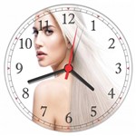 Ficha técnica e caractérísticas do produto Relógio de Parede Maquiagem Salão de Beleza Cabelos Loiros Ruivos Decorar - Vital Quadros