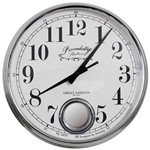Ficha técnica e caractérísticas do produto Relógio de Parede Marie Silver Goodsbr 37x37x13cm